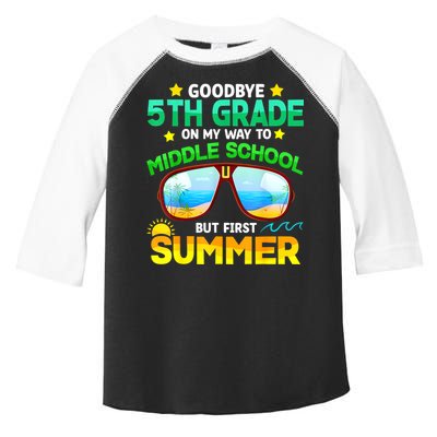 Goodbye 5th Grade Graduation To 6th Grade Hello Summer Toddler Fine Jersey T-Shirt