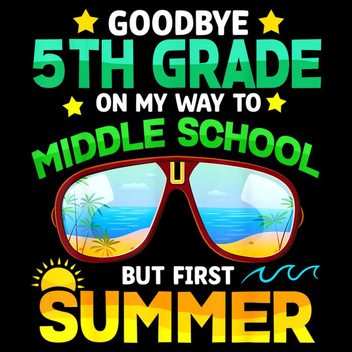 Goodbye 5th Grade Graduation To 6th Grade Hello Summer Toddler T-Shirt