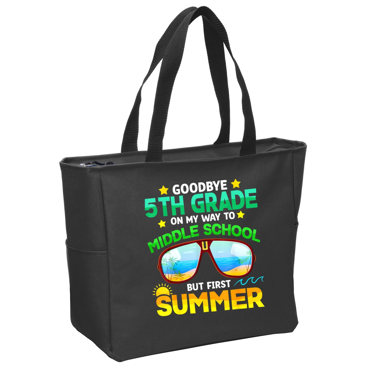 Goodbye 5th Grade Graduation To 6th Grade Hello Summer Zip Tote Bag
