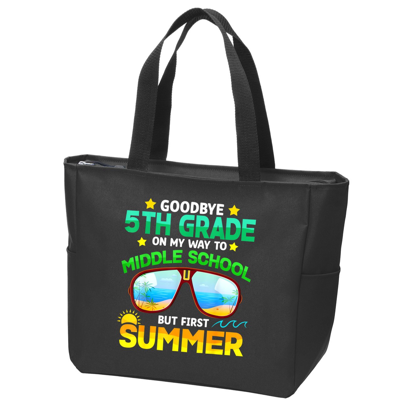 Goodbye 5th Grade Graduation To 6th Grade Hello Summer Zip Tote Bag