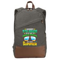 Goodbye 5th Grade Graduation To 6th Grade Hello Summer Cotton Canvas Backpack