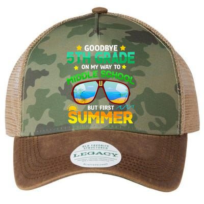 Goodbye 5th Grade Graduation To 6th Grade Hello Summer Legacy Tie Dye Trucker Hat