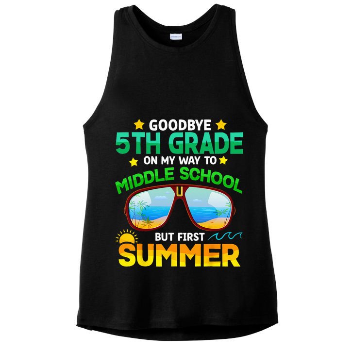 Goodbye 5th Grade Graduation To 6th Grade Hello Summer Ladies PosiCharge Tri-Blend Wicking Tank