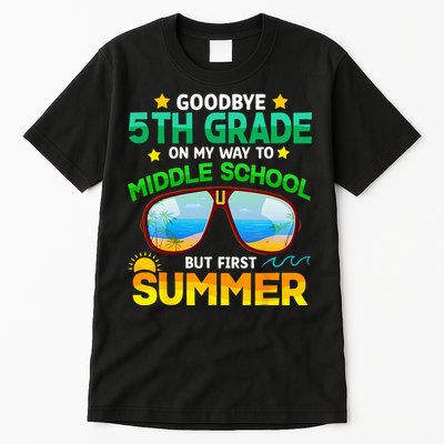 Goodbye 5th Grade Graduation To 6th Grade Hello Summer Tall T-Shirt