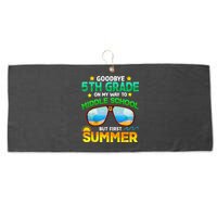 Goodbye 5th Grade Graduation To 6th Grade Hello Summer Large Microfiber Waffle Golf Towel