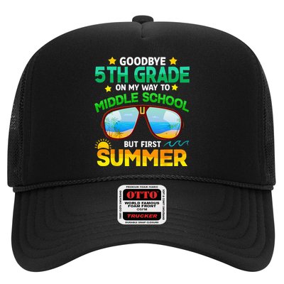 Goodbye 5th Grade Graduation To 6th Grade Hello Summer Trucker Hat