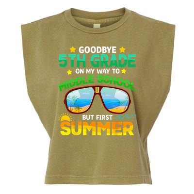 Goodbye 5th Grade Graduation To 6th Grade Hello Summer Garment-Dyed Women's Muscle Tee