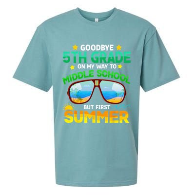 Goodbye 5th Grade Graduation To 6th Grade Hello Summer Sueded Cloud Jersey T-Shirt