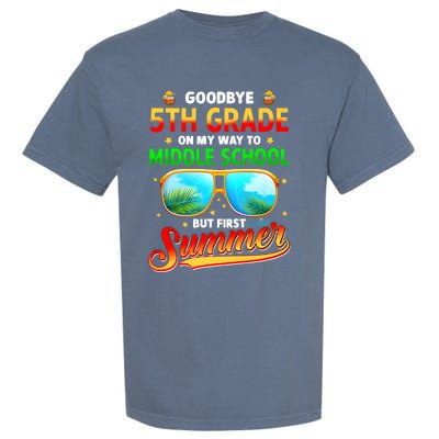 Goodbye 5th Grade Graduation To 6th Grade Hello Summer Garment-Dyed Heavyweight T-Shirt