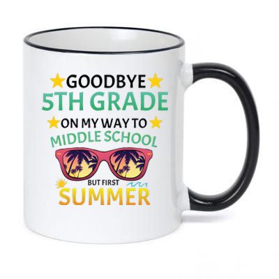 Goodbye 5th Grade Onmy Way To Middle School 11oz Black Color Changing Mug