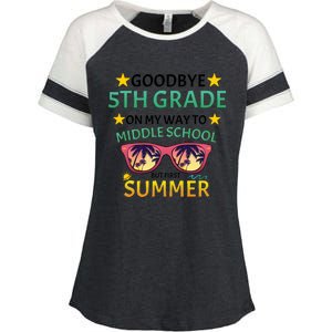 Goodbye 5th Grade Onmy Way To Middle School Enza Ladies Jersey Colorblock Tee