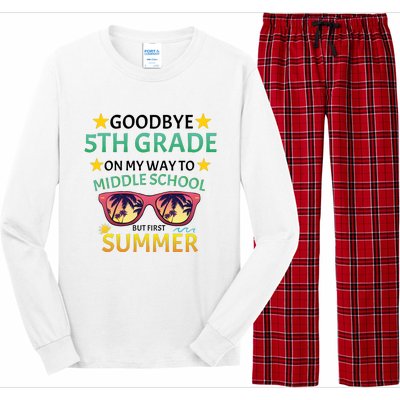 Goodbye 5th Grade Onmy Way To Middle School Long Sleeve Pajama Set