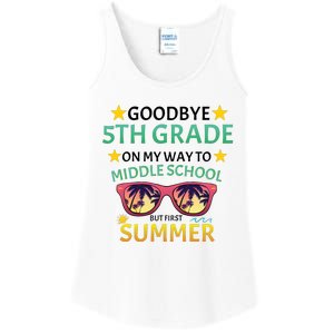 Goodbye 5th Grade Onmy Way To Middle School Ladies Essential Tank