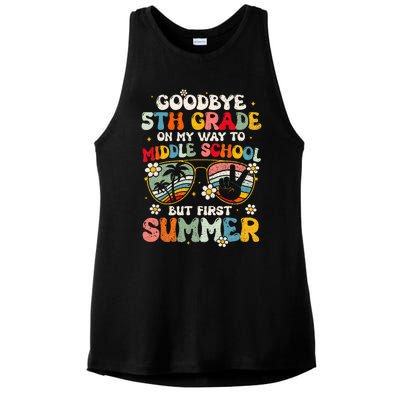 Goodbye 5th Grade Graduation To Middle school Hello Summer Ladies PosiCharge Tri-Blend Wicking Tank