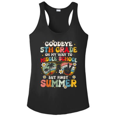 Goodbye 5th Grade Graduation To Middle school Hello Summer Ladies PosiCharge Competitor Racerback Tank