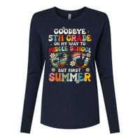 Goodbye 5th Grade Graduation To Middle school Hello Summer Womens Cotton Relaxed Long Sleeve T-Shirt