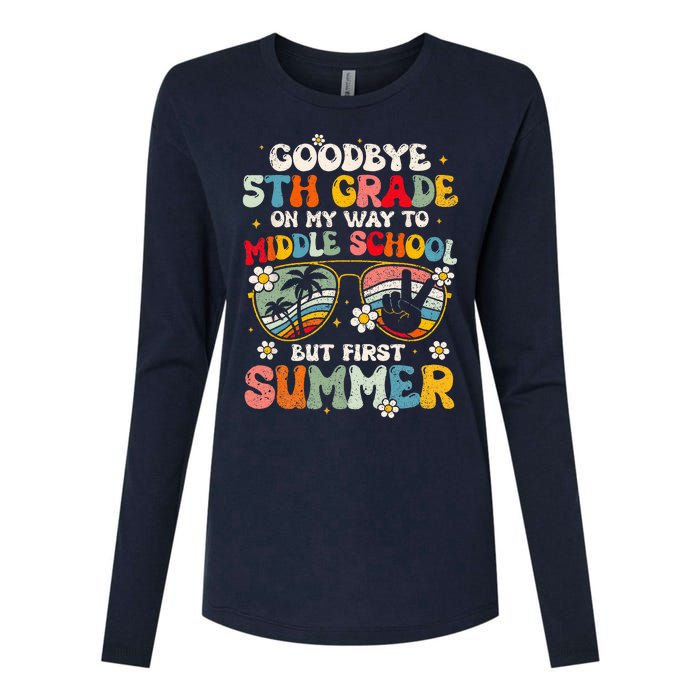 Goodbye 5th Grade Graduation To Middle school Hello Summer Womens Cotton Relaxed Long Sleeve T-Shirt