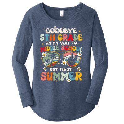 Goodbye 5th Grade Graduation To Middle school Hello Summer Women's Perfect Tri Tunic Long Sleeve Shirt