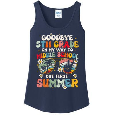 Goodbye 5th Grade Graduation To Middle school Hello Summer Ladies Essential Tank