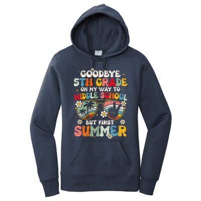 Goodbye 5th Grade Graduation To Middle school Hello Summer Women's Pullover Hoodie