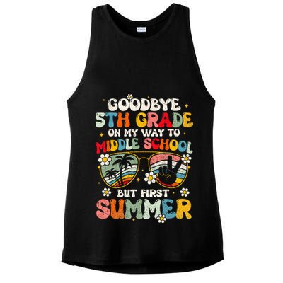 Goodbye 5th Grade Graduation To Middle school Hello Summer Ladies PosiCharge Tri-Blend Wicking Tank