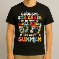 Goodbye 5th Grade Graduation To Middle school Hello Summer T-Shirt