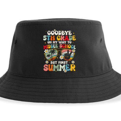 Goodbye 5th Grade Graduation To Middle school Hello Summer Sustainable Bucket Hat