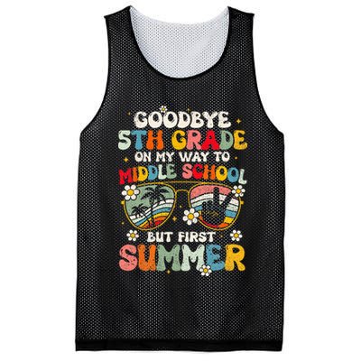 Goodbye 5th Grade Graduation To Middle school Hello Summer Mesh Reversible Basketball Jersey Tank
