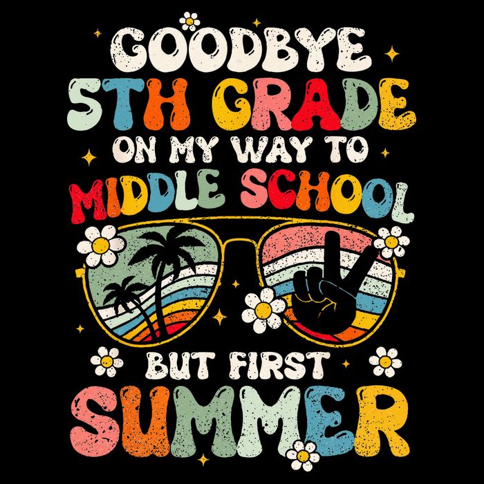 Goodbye 5th Grade Graduation To Middle school Hello Summer Poster