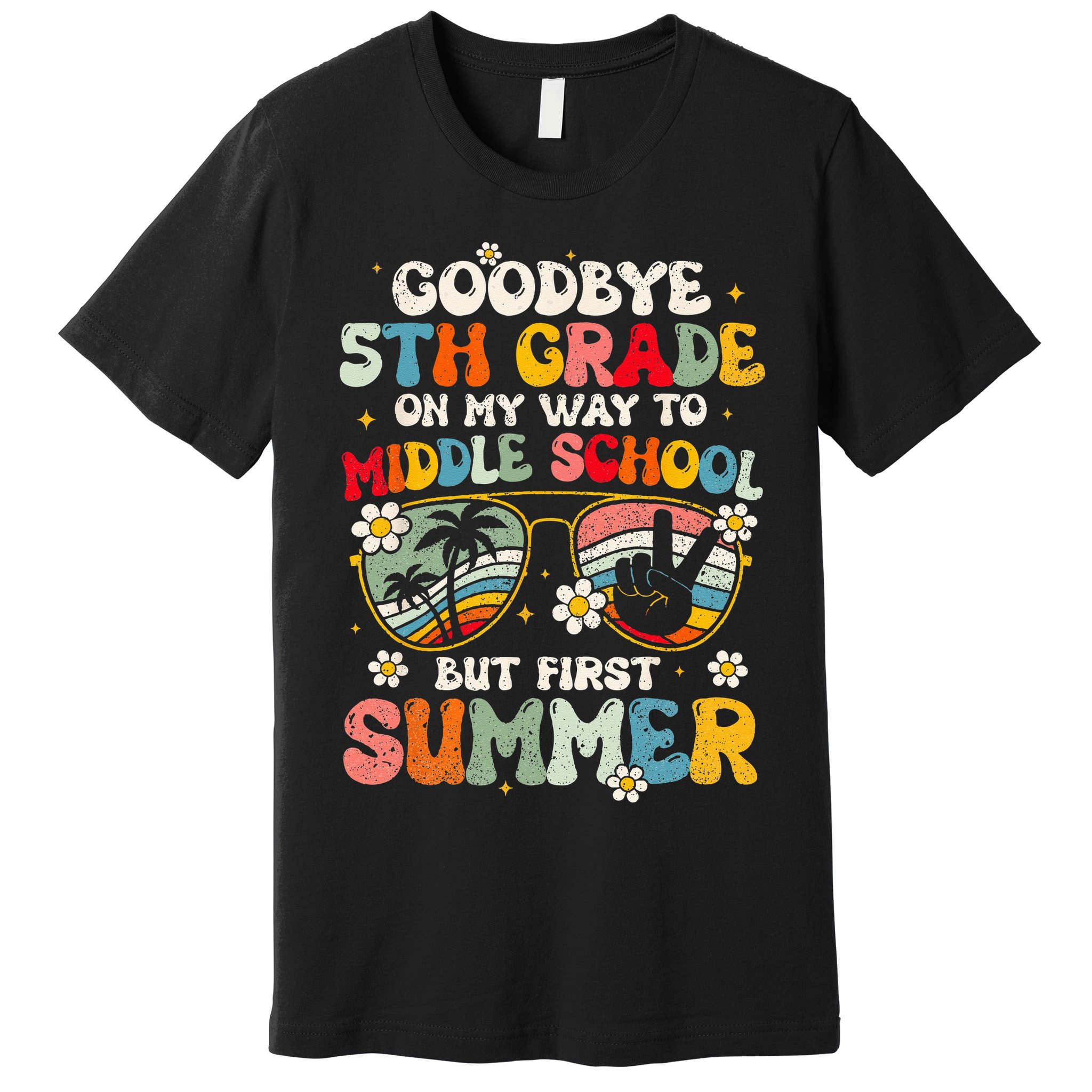 Goodbye 5th Grade Graduation To Middle school Hello Summer Premium T-Shirt