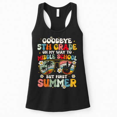 Goodbye 5th Grade Graduation To Middle school Hello Summer Womens Tank Top