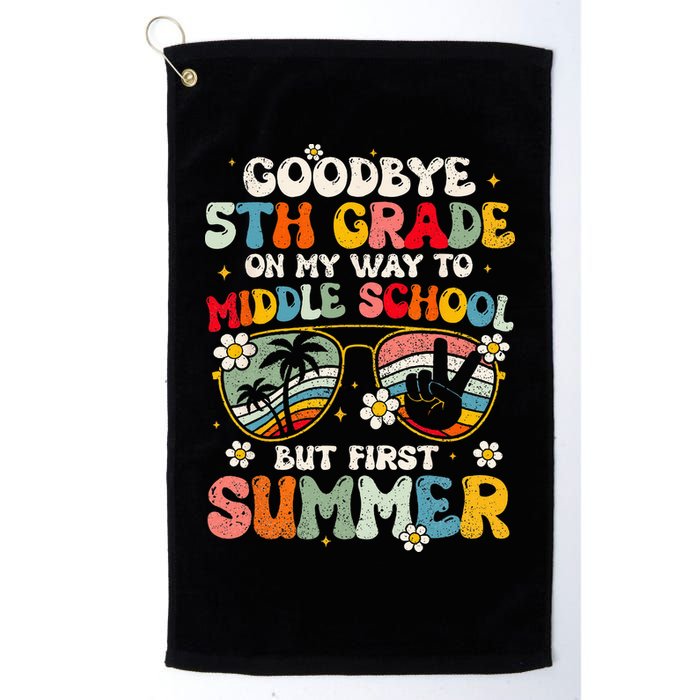 Goodbye 5th Grade Graduation To Middle school Hello Summer Golf Towel