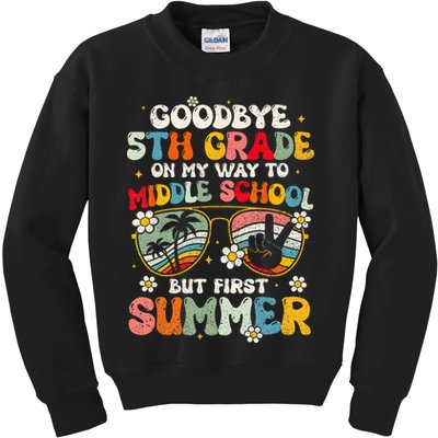 Goodbye 5th Grade Graduation To Middle school Hello Summer Kids Sweatshirt