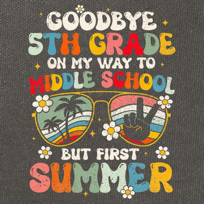Goodbye 5th Grade Graduation To Middle school Hello Summer Cotton Canvas Backpack