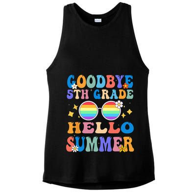 Goodbye 5th Grade Hello Summer Last Day Of School Graduation Ladies PosiCharge Tri-Blend Wicking Tank