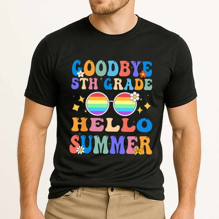 Goodbye 5th Grade Hello Summer Last Day Of School Graduation Cooling Performance Crew T-Shirt