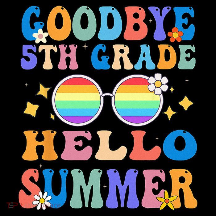 Goodbye 5th Grade Hello Summer Last Day Of School Graduation Sustainable Bucket Hat