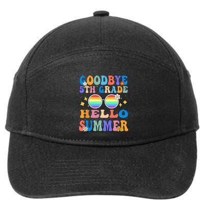 Goodbye 5th Grade Hello Summer Last Day Of School Graduation 7-Panel Snapback Hat