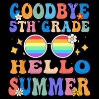 Goodbye 5th Grade Hello Summer Last Day Of School Graduation Drawstring Bag