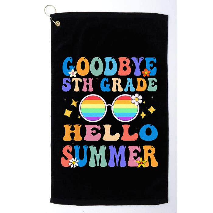 Goodbye 5th Grade Hello Summer Last Day Of School Graduation Golf Towel