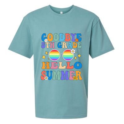 Goodbye 5th Grade Hello Summer Last Day Of School Graduation Sueded Cloud Jersey T-Shirt