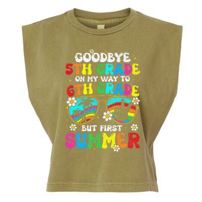 Goodbye 5th Grade Graduation To 6th Grade Hello Summer Garment-Dyed Women's Muscle Tee