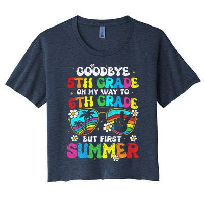 Goodbye 5th Grade Graduation To 6th Grade Hello Summer Women's Crop Top Tee