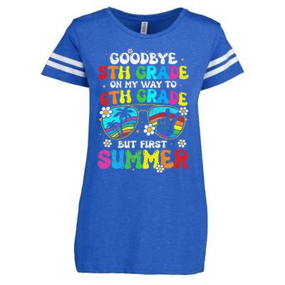 Goodbye 5th Grade Graduation To 6th Grade Hello Summer Enza Ladies Jersey Football T-Shirt