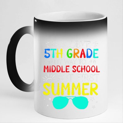 Goodbye 5th Grade Graduation To Middle School First Summer 11oz Black Color Changing Mug