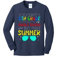 Goodbye 5th Grade Graduation To Middle School First Summer Kids Long Sleeve Shirt