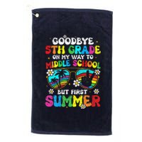 Goodbye 5th Grade Graduation To Middle School Hello Summer Platinum Collection Golf Towel