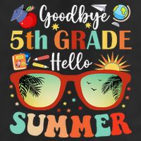 Goodbye 5th Grade Hello Summer Fifth Grade Student Teacher Adult Drive Performance Visor