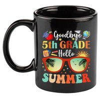 Goodbye 5th Grade Hello Summer Fifth Grade Student Teacher 11oz C Handle Ceramic Mug