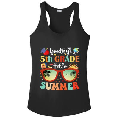 Goodbye 5th Grade Hello Summer Fifth Grade Student Teacher Ladies PosiCharge Competitor Racerback Tank